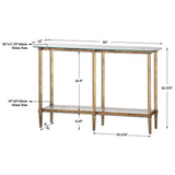 Elenio Glass Console Table - Gold by Uttermost - View 5