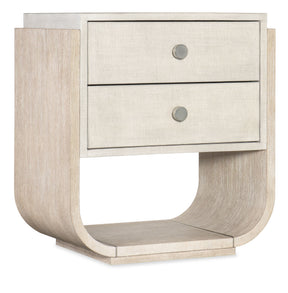 Modern Mood Two Drawer Nightstand - Beige by Hooker Furniture - View 1