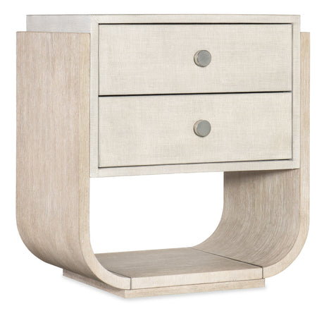 Modern Mood Two Drawer Nightstand - Beige by Hooker Furniture - View 1