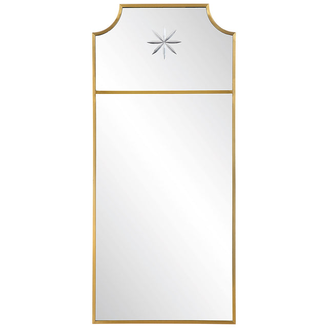 Caddington Tall Mirror Brass - Yellow by Uttermost - View 1