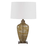 Rainer Blown Glass Table Lamp - Light Brown / White by Uttermost - View 4
