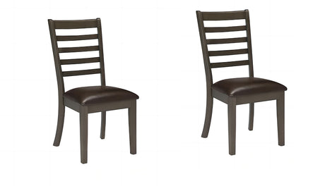 Simple Classic Brown 7pc Dining Set Faux Marble Top Dining Table 6xSide Chairs Leatherette Seats Dining Room Furniture - sold by Home Elegance USA
