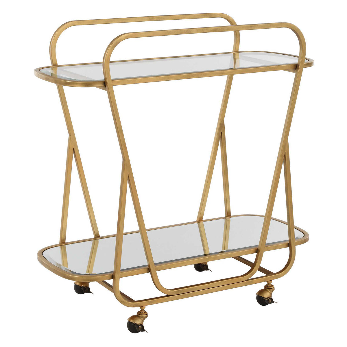 Swain Brass Serving Cart - Bronze by Uttermost - View 4