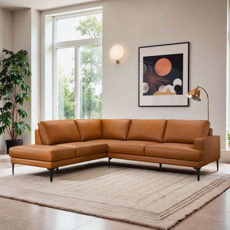 Bristol Durable Vegan Leather Left-Facing Sectional Sofa - sold by Home Elegance USA