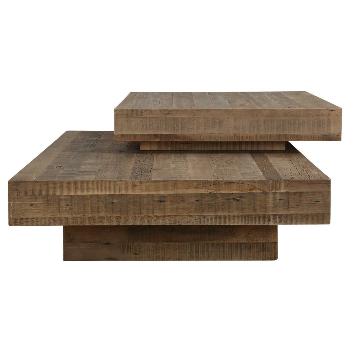 Rustic Planes Modern Coffee Table - Dark Brown by Uttermost - View 6