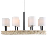 Faiyam 8 Light Rattan Chandelier - Black by Uttermost - View 7