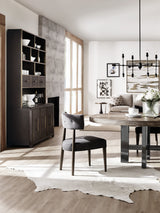 Curata Upholstered Chair - Dark Gray / Dark Brown by Hooker Furniture - View 4