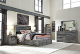 Baystorm - Gray - King Panel Bed With 4 Storage Drawers - 7 Pc. - Dresser, Mirror, King Bed | Ashley | Home Elegance USA