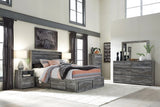 Baystorm - Gray - King Panel Bed With 4 Storage Drawers - 8 Pc -Dresser, Mirror, Chest, King Bed | Ashley | Home Elegance USA