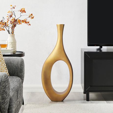 Trombone Vase Large // Matte Bronze  | Finesse - Home Elegance USA