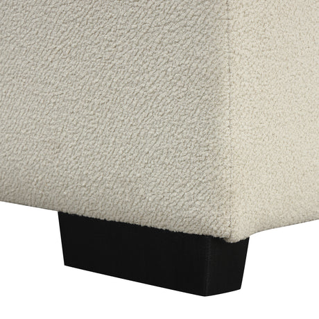Modern L-shaped Sectional Pull Out Sofa Bed with USB Ports and Storage Ottoman, Beige, Jacquard Fabric, 82.6' - sold by Home Elegance USA