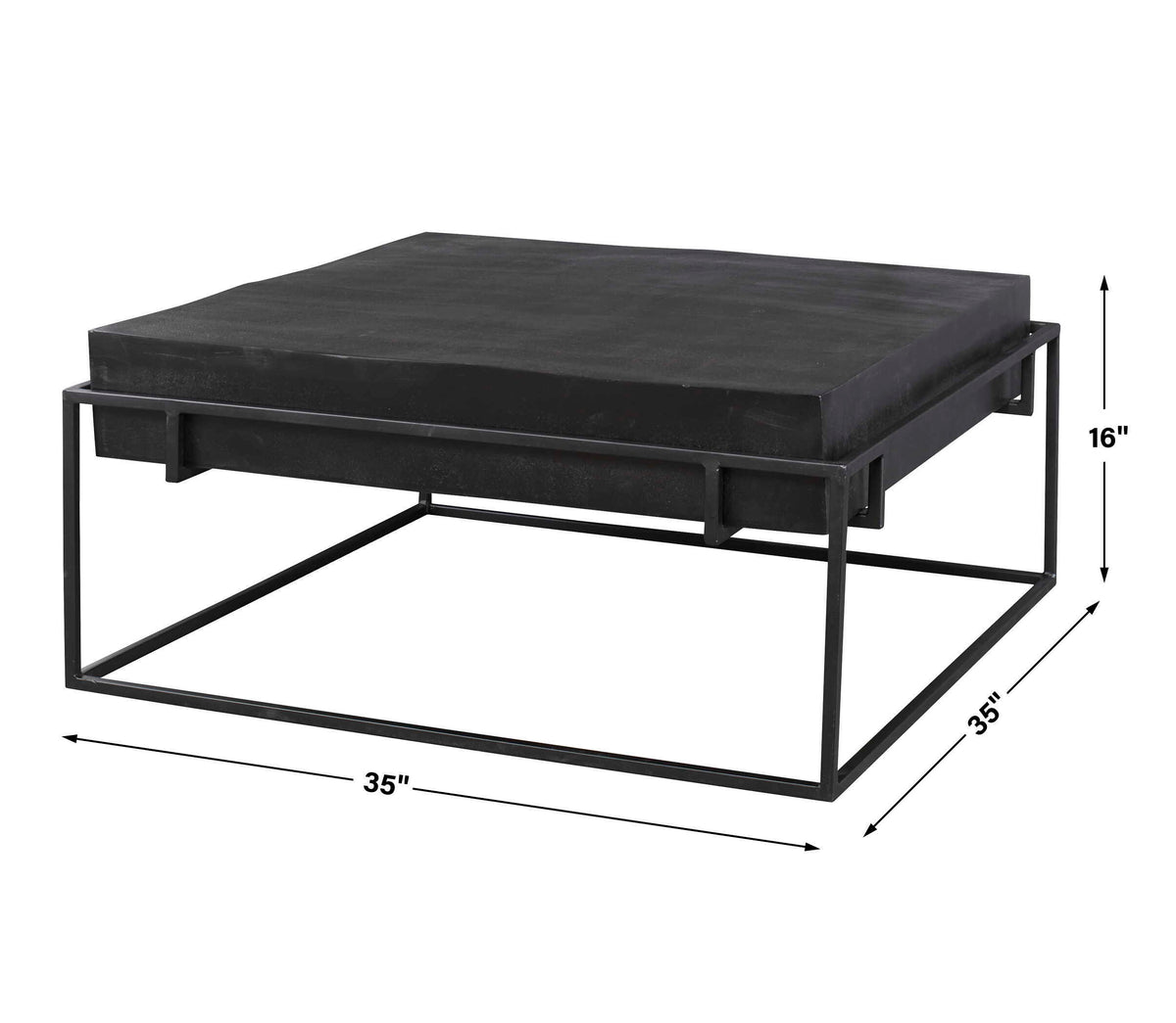 Telone Modern Coffee Table - Black by Uttermost - View 6