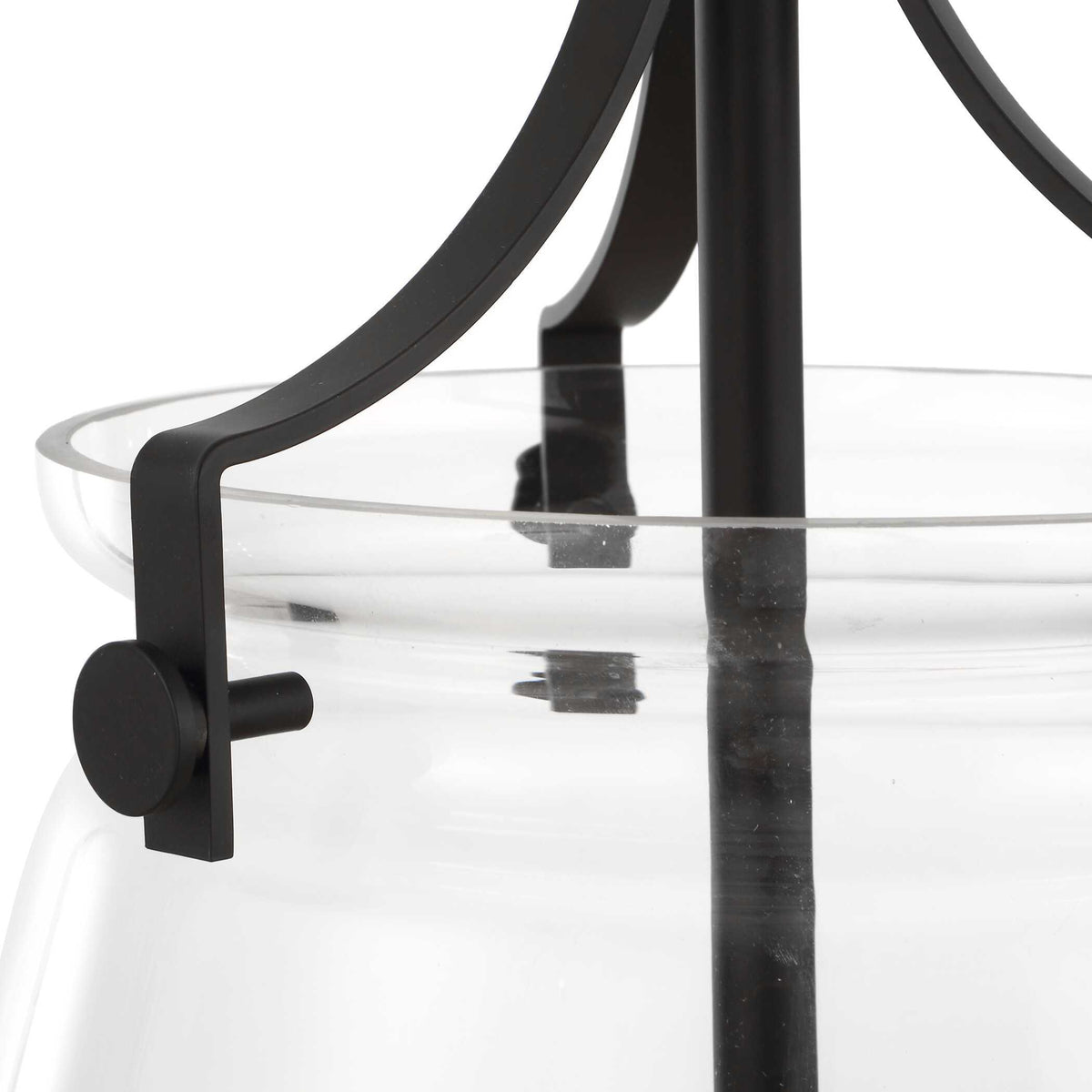 Dewdrop 1 Light Glass Shade Pendant - Black by Uttermost - View 11