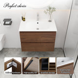 30" Bathroom Vanity With Gel Basin Top(G - BVB01930BNO) - W99981585 - image - 8