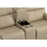 Jarvis Power Reclining Loveseat With Console & Power Headrests - Parchment | Flexsteel