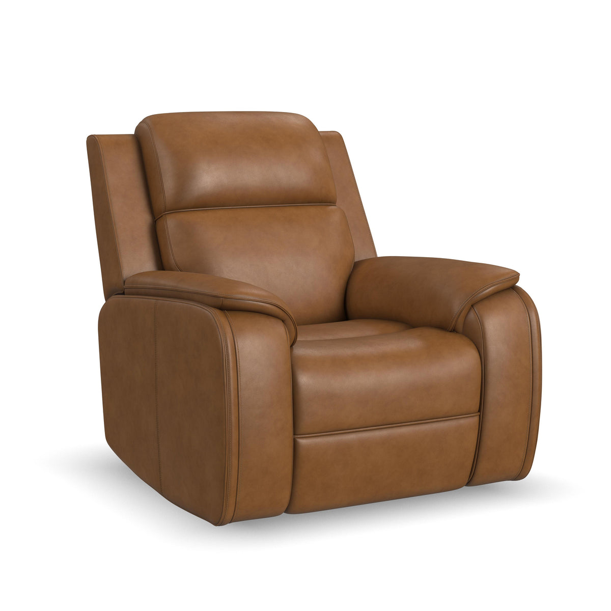 Ziggy Power Recliner With Power Headrest, Lumbar, Heat & Massage - Camel | Flexsteel