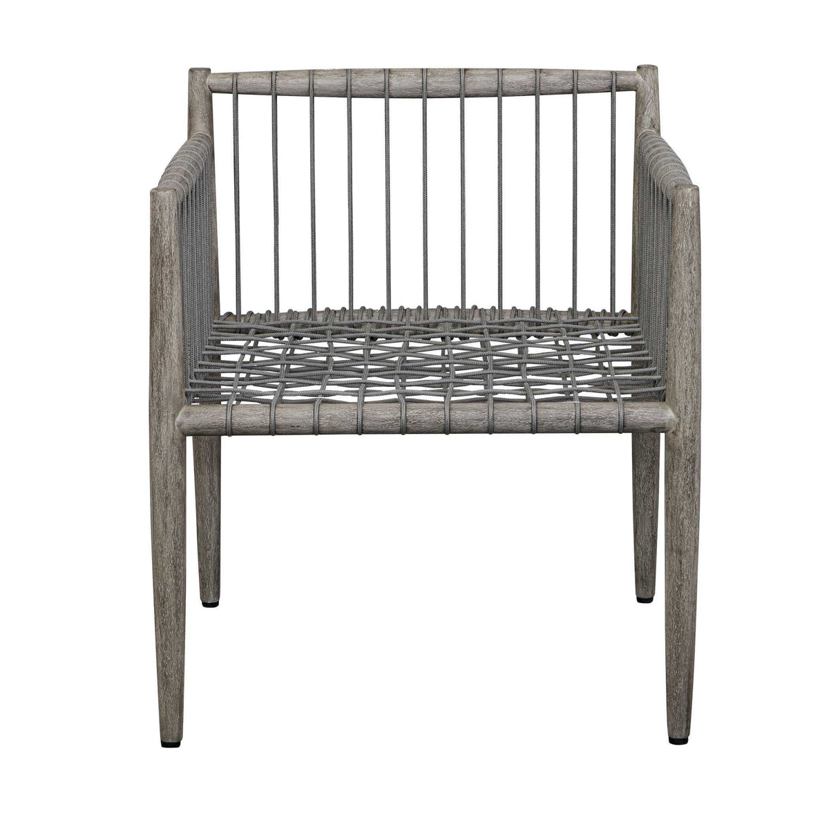 Borneo Outdoor Dining Chair - White / Dark Gray by Uttermost - View 6