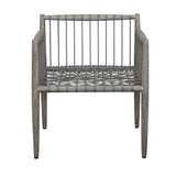 Borneo Outdoor Dining Chair - White / Dark Gray by Uttermost - View 6