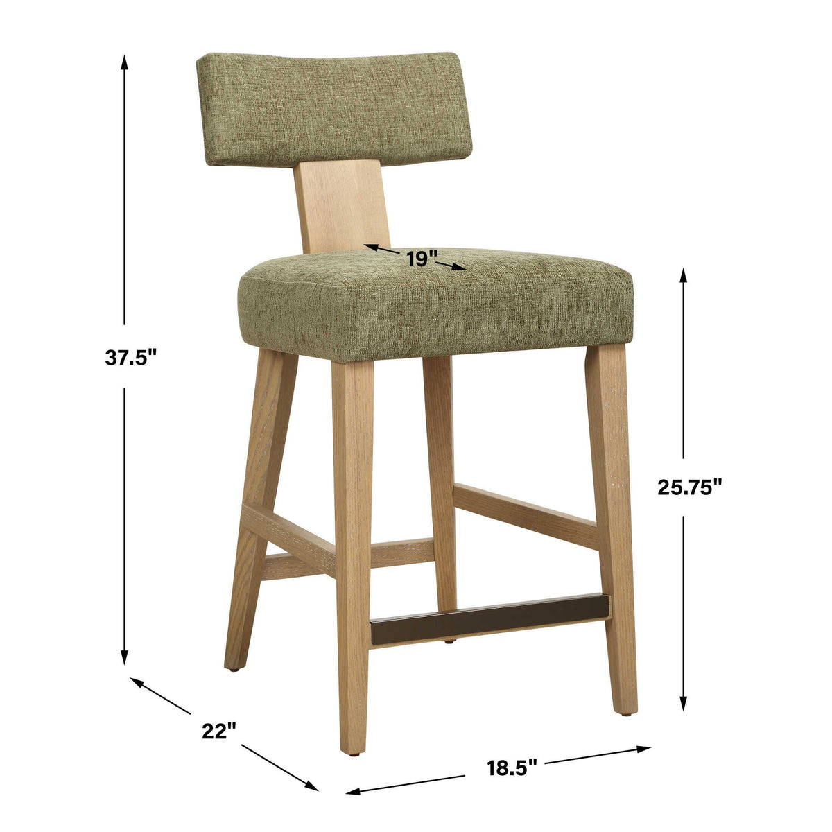 Elysian Counter Stool Moss - Green by Uttermost - View 9