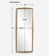 On Point Wood Dressing Mirror - Gold by Uttermost - View 6