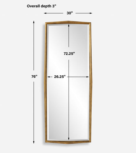 On Point Wood Dressing Mirror - Gold by Uttermost - View 6