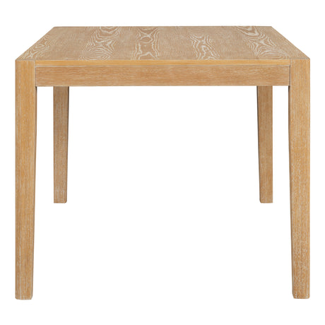 TREXM 7-Piece Retro Dining Table Set for 6, 1 Rectangular Wood Dining Table Set for 6 with Upholstered Chairs for Dining Room and Kitchen (Natural) - sold by Home Elegance USA