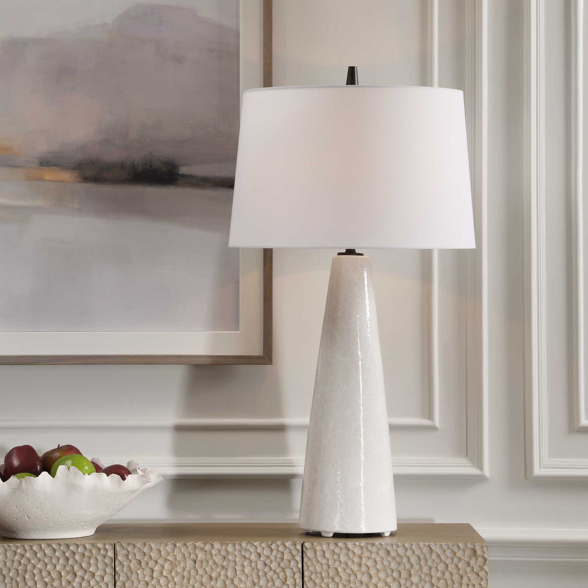 Loire Ivory Glaze Table Lamp - Beige by Uttermost - View 2
