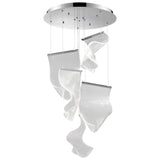 Acrylic Lace 5 Light Chandelier // Chrome  | Finesse -  Home Elegance USA