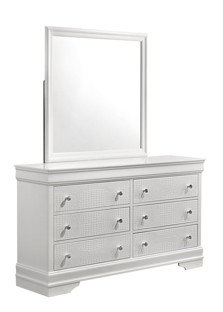 Blaze Upholstered Modern Style 5 Pc Queen Bedroom Set with LED Headboard Made with Wood in White(CA WAREHOUSE) - sold by Home Elegance USA
