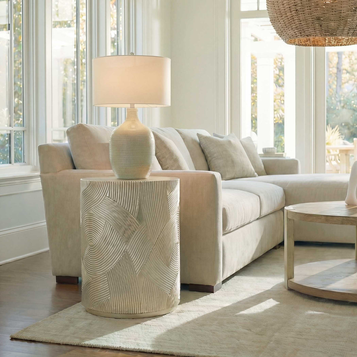 Cassandra Drum Accent Table - Gold by Uttermost - View 2