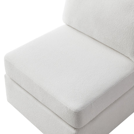 Chauncy 5-PC Sectional in Ivory with Performance Fabric, Modular Design - sold by Home Elegance USA