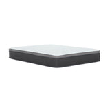 Queen Size 12 In Hybrid Mattress in a Box, Plush Gel Memory Foam Mattress Top with Pocket Coil Base, White/Gray