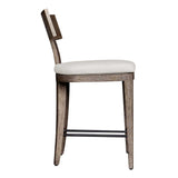 Cellini Outdoor Counter Stool - Dark Brown / White by Uttermost - View 3
