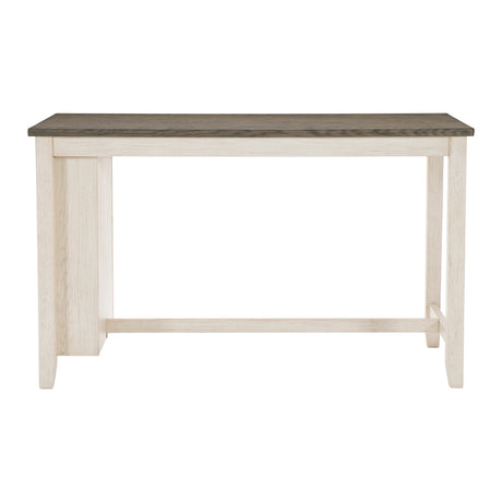 Antique White Finish 5pc Counter Height Set Multifunctional Counter Height Table with 4 Stools Brown Fabric Upholstered Nailhead Trim Dining Room Furniture - sold by Home Elegance USA