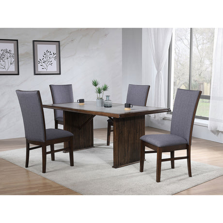 Wawona Brown 5-piece Rectangular Dining Table Set