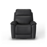 Refined Transitional Leather Power Swivel Gliding Recliner With Power Headrest & Lumbar | Flexsteel
