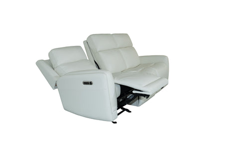Alister Power Gliding Sofa With Power Headrests & Lumbar - Porcelain | Flexsteel