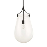 Dewdrop 1 Light Glass Shade Pendant - Black by Uttermost - View 4