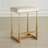 Midas Counter Stool - White / Gold by Uttermost - View 3