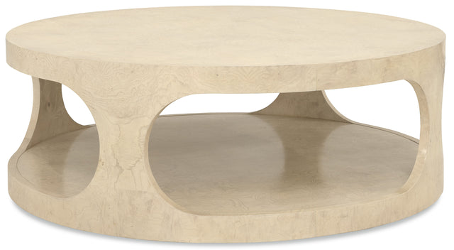 Archives Round Coffee Table Alabaster - Beige by Hooker Furniture - View 1