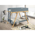 Crispin Blue Twin Over Twin Bunk Bed with Mattresses - sold by Home Elegance USA