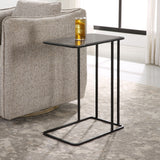 Cavern Stone & Iron Accent Table - Black by Uttermost - View 2