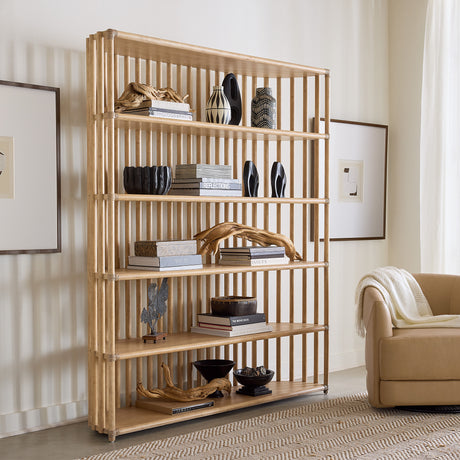 Retreat Slatted Bookcase - Beige by Hooker Furniture - View 3
