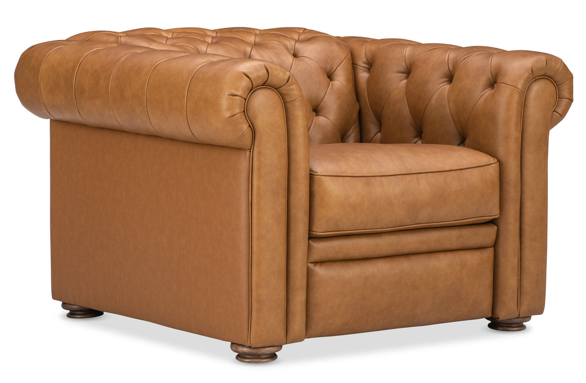 Glover Power Recliner With Power Headrest - Light Brown by Hooker Furniture - View 2