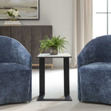 Kenora Marble Accent Table - Black / White by Uttermost - View 2