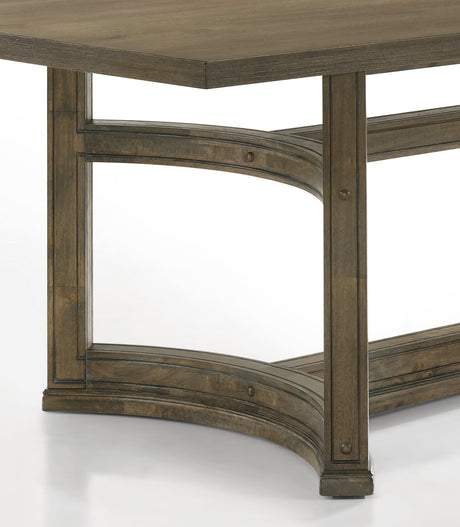 Parfield Weathered Oak Finish 7PCs Dining Room Set - sold by Home Elegance USA