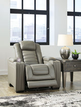 Backtrack - Gray - 3 Pc. - Power Reclining Sofa, Loveseat, Recliner | Ashley | Home Elegance USA