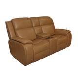 Ziggy Power Reclining Loveseat With Console, Power Headrest, Lumbar, Heat & Massage - Camel | Flexsteel