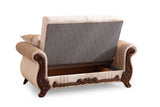 Carmen 3 Pc Made With Chenille Upholstery in Beige Color | Home Elegance USA