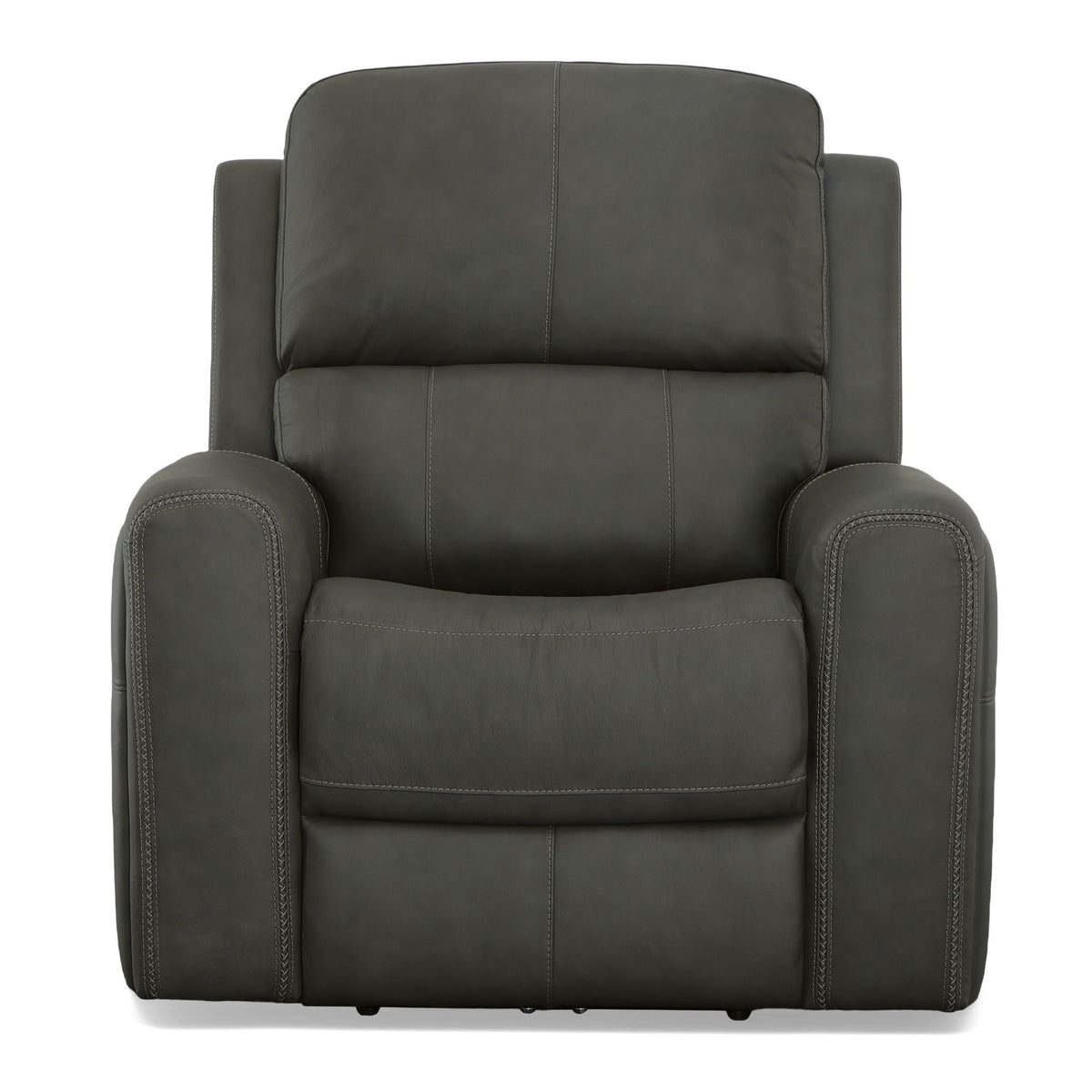 Linden Power Recliner With Power Headrest & Lumbar - Charcoal | Flexsteel